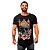 Camiseta Longline Masculina MXD Conceito Limitada Skull King Of Roses - Imagem 1