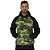 Blusa Moletom Masculino MXD Conceito Com Touca Camuflado Verde Detalhes Pretos - Imagem 1