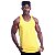 Regata Longline Cavada Lisa Masculina MXD Conceito 100% Algodão Amarela - Imagem 1