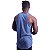 Regata Longline Cavada Lisa Masculina MXD Conceito 50% Algodão 50% Poliéster Mescla Marinho - Imagem 2