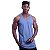 Regata Longline Cavada Lisa Masculina MXD Conceito 50% Algodão 50% Poliéster Mescla Marinho - Imagem 1