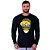 Camiseta Manga Longa Moletinho MXD Conceito Big Smile Skull Óculos Escuro - Imagem 1