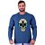 Camiseta Manga Longa Moletinho MXD Conceito Caveira Popstar Óculos Espelhado - Imagem 2