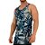 Regata Longline Masculina MXD Conceito FullPrint Blue Roses - Imagem 1