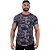 Camiseta Longline Fullprint Masculina MXD Conceito Flores Pretas - Imagem 1