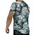 Camiseta Longline Fullprint Masculina MXD Conceito Folhas Azuis - Imagem 2