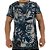 Camiseta Longline Fullprint Masculina MXD Conceito Blue Plants - Imagem 1