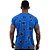 Camiseta Longline Fullprint Masculina MXD Conceito Flores no Azul - Imagem 2