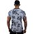 Camiseta Longline Fullprint Masculina MXD Conceito Floral Acinzentado - Imagem 2