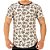 Camiseta Longline Fullprint Masculina MXD Conceito Flores e Caveiras - Imagem 1