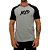 Camiseta Tradicional Masculina MXD Conceito Raglan Mescla e Preto - Imagem 1