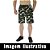 Bermuda Masculina Moletom MXD Conceito Camuflado Verde Floresta COM FALHA - Imagem 1