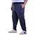 Calça Masculina Plus Size Moletom MXD Conceito Azul Mesclado - Imagem 2