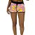 Shortinho Feminino Moletinho MXD Conceito Tie Dye Rosa Bebê E Amarelo - Imagem 1