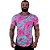 Camiseta Longline Fullprint Masculina MXD Conceito Tie Dye Rosa - Imagem 1