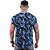 Camiseta Longline Malha PV Poliviscose Masculina MXD Conceito Pinceladas Azuis - Imagem 2