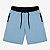 Bermuda Masculina Moletom MXD Conceito Azul Celeste Liso - Imagem 2