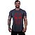 Camiseta Longline Masculina Manga Curta MXD Conceito Crânio Vermelho - Imagem 3