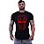 Camiseta Longline Masculina Manga Curta MXD Conceito Crânio Vermelho - Imagem 1