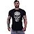 Camiseta Longline Masculina Manga Curta MXD Conceito Caveira Estilhaços - Imagem 1