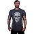 Camiseta Longline Masculina Manga Curta MXD Conceito Caveira Estilhaços - Imagem 3