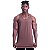 Regata Longline Cavada Lisa Masculina MXD Conceito 100% Algodão Marrom - Imagem 4