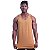 Regata Longline Cavada Lisa Masculina MXD Conceito 100% Algodão Caramelo - Imagem 3