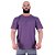 Camiseta Tradicional Masculina MXD Conceito 50% Algodão 50% Poliéster Mescla Violeta - Imagem 1