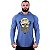 Camiseta Manga Longa Longline Com Touca MXD Conceito Caveira Lenhador - Imagem 4