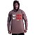 Camiseta Manga Longa Longline Com Touca MXD Conceito NO PAIN NO GAIN corroído - Imagem 2