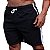 Short Tactel Listrado Elastic Masculino MXD Conceito 3 Bolsos Preto Com Listra Branca - Imagem 2