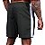 Short Tactel Listrado Elastic Masculino MXD Conceito 3 Bolsos Verde Militar Com Listra Branca - Imagem 3