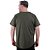 Camiseta Longline Plus Size MXD Conceito Manga Curta Verde Militar - Imagem 2