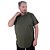 Camiseta Longline Plus Size MXD Conceito Manga Curta Verde Militar - Imagem 1