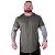 Camiseta Longline Plus Size MXD Conceito Manga Curta Verde Militar - Imagem 1