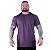 Camiseta Plus Size Tradicional Manga Curta MXD Conceito 50% Algodão 50% Poliéster Mescla Roxo - Imagem 1