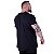 Camiseta Longline Plus Size MXD Conceito Manga Curta Preto - Imagem 2