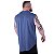 Regata Machão Longline Sem Manga Plus Size MXD Conceito 50% Algodão 50% Poliéster Mescla Marinho - Imagem 2