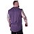 Regata Machão Longline Sem Manga Plus Size MXD Conceito 50% Algodão 50% Poliéster Mescla Roxo - Imagem 2