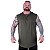 Regata Machão Longline Sem Manga Plus Size MXD Conceito 100% Algodão Verde Militar - Imagem 1