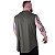Regata Machão Longline Sem Manga Plus Size MXD Conceito 100% Algodão Verde Militar - Imagem 2