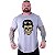 Camiseta Longline Estampada Plus Size MXD Conceito Manga Curta Caveira Soldado - Imagem 3