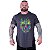 Camiseta Longline Estampada Plus Size MXD Conceito Manga Curta Caveira Pixel - Imagem 2
