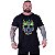 Camiseta Longline Estampada Plus Size MXD Conceito Manga Curta Caveira Pixel - Imagem 1