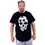 Camiseta Longline Estampada Plus Size MXD Conceito Manga Curta Skull Puzzle - Imagem 3