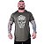 Camiseta Longline Estampada Plus Size MXD Conceito Manga Curta Caveira Estilhaços - Imagem 4