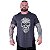 Camiseta Longline Estampada Plus Size MXD Conceito Manga Curta Caveira Estilhaços - Imagem 2
