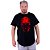 Camiseta Longline Estampada Plus Size MXD Conceito Manga Curta Red Punk Skull - Imagem 2