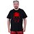Camiseta Tradicional Estampada Plus Size Curta MXD Conceito Caveira Vermelha - Imagem 3