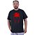 Camiseta Tradicional Estampada Plus Size Curta MXD Conceito Caveira Vermelha - Imagem 2